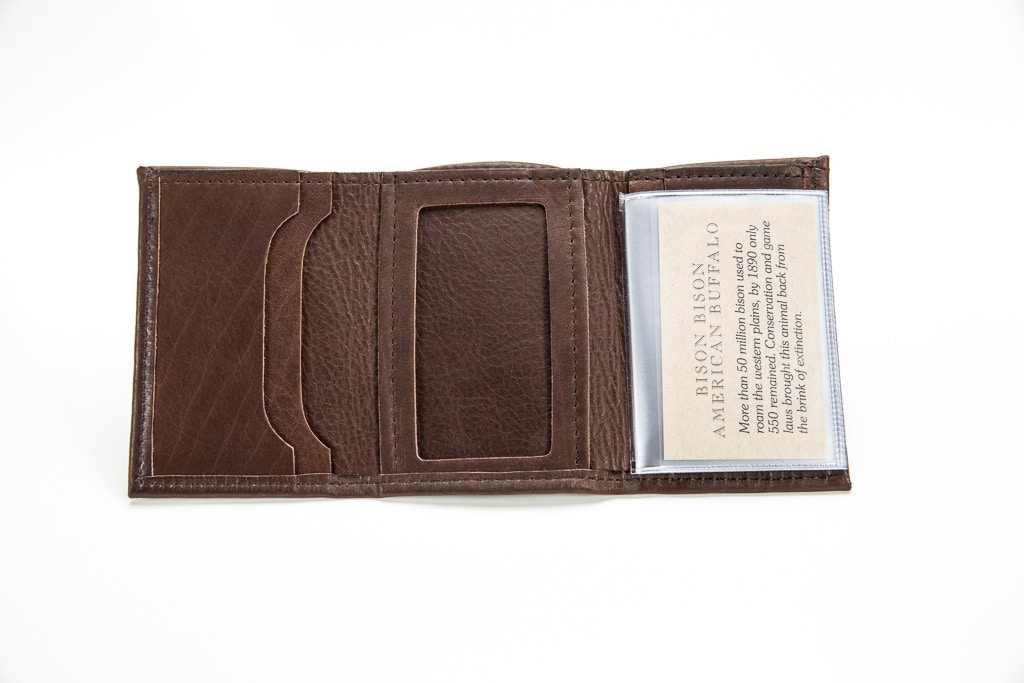 Handmade Mens Wallet - Bison Leather - Made in USA - Buffalo Billfold Company