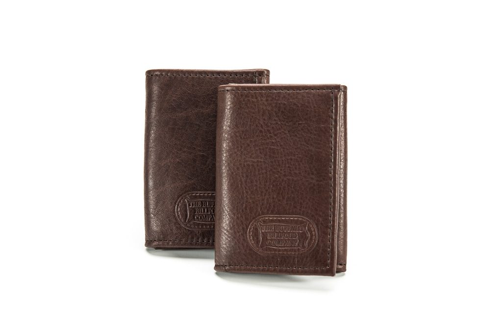 Buffalo Leather Three Fold Billfold - Bison Leather - Made in USA - Buffalo Billfold Company