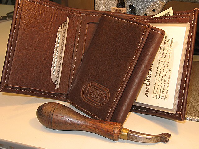 Bison Leather Wallet Made In Usa | Confederated Tribes of the Umatilla Indian Reservation