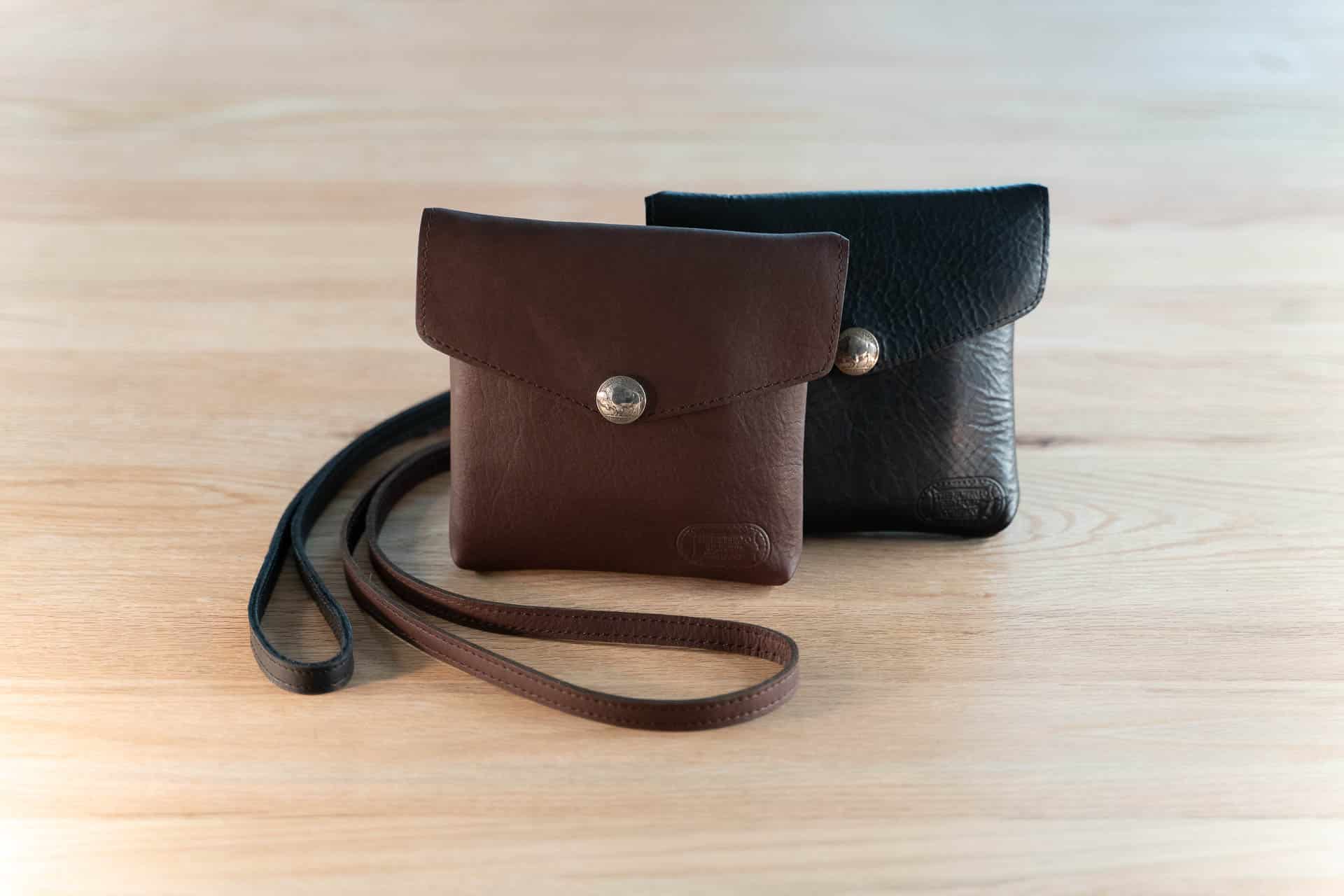 Small black leather discount purse