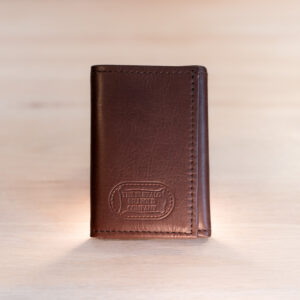Mens Leather Trifold Wallet - Made in USA - Brown
