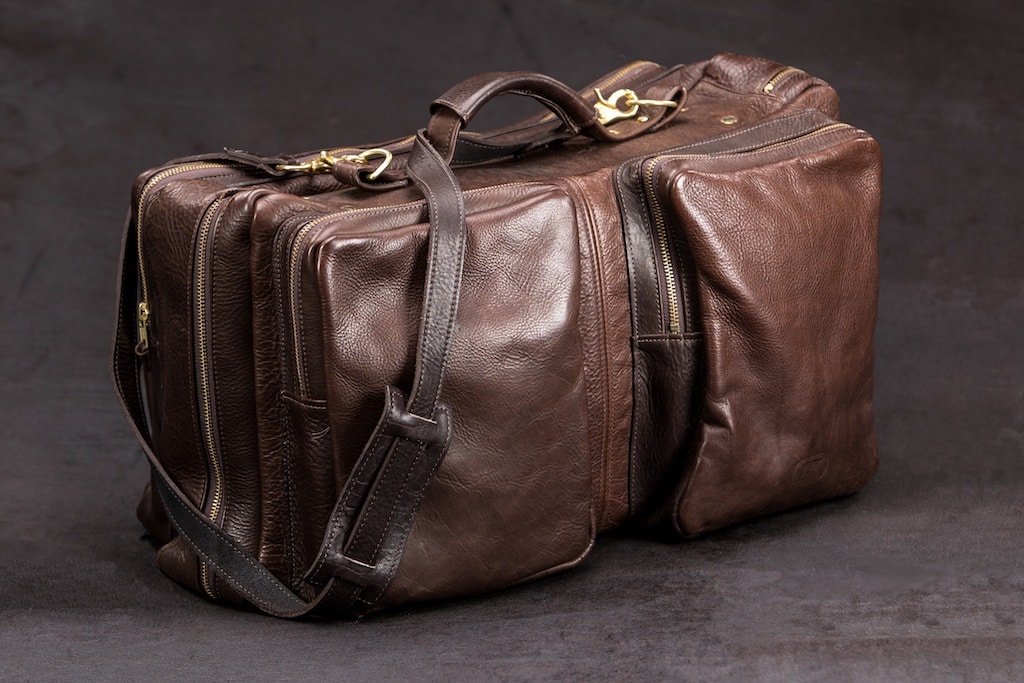 American Bison Leather Flight Bag Buffalo Billfold Company American Bison Leather Flight Bag Buffalo Billfold Company