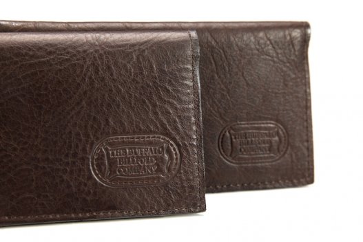 Handmade Checkbook Wallet - Bison Leather - Made in the USA - Buffalo Billfold Company