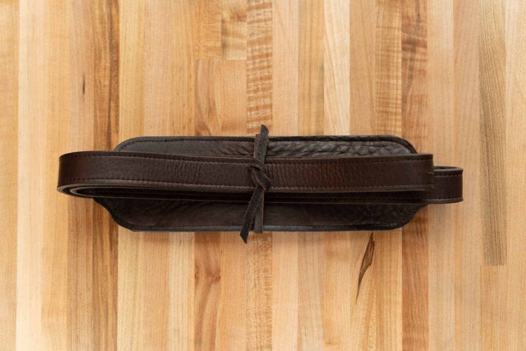 Buffalo Leather Guitar Strap - Back - Made in USA
