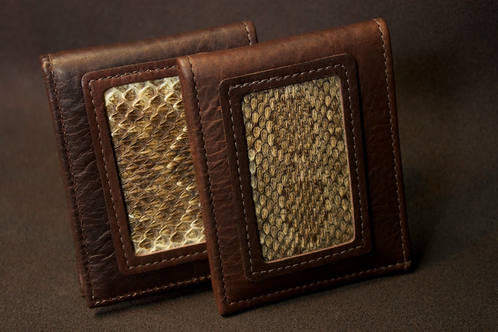 Snake Skin Business Card Case | Felt Lined | Custom Business Card Holder