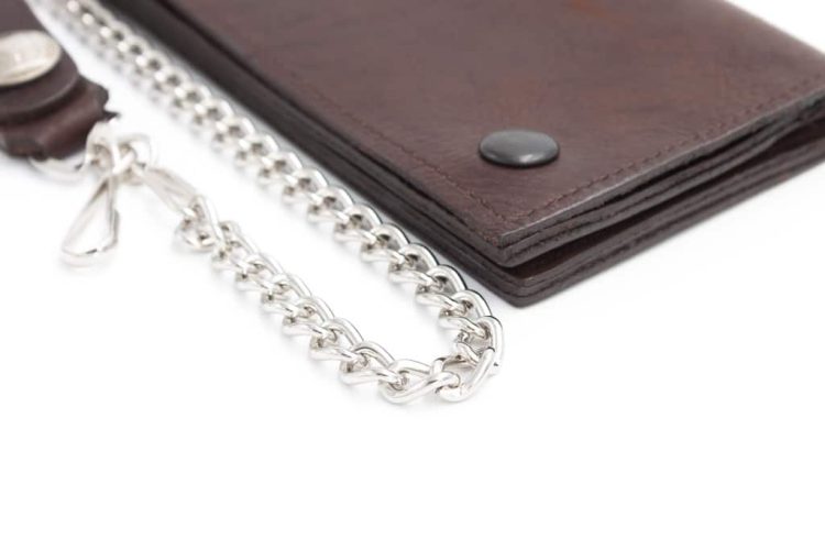 Mens Wallet with Chain - Bison Leather - Made in USA