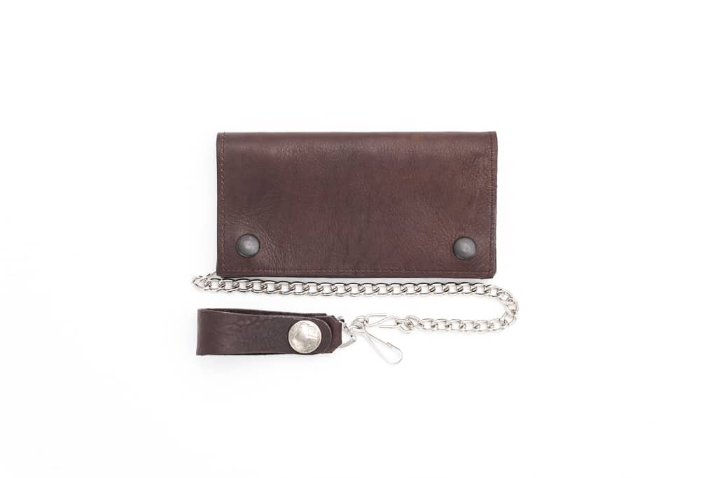 Leather Trifold Chain Wallet [Personalized] [Handmade]