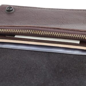 Leather Chain Motorcycle Biker Wallet - Custom Handmade Leather Wallet Medium: 6 inch