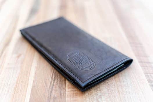 Leather Checkbook Wallet - Made in USA