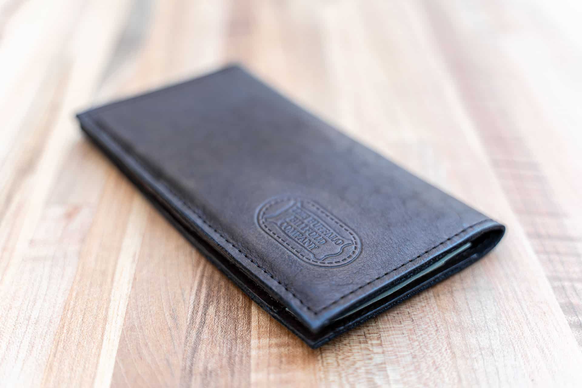 Leather Checkbook Wallet - Made in USA