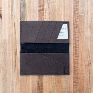 Leather Checkbook Wallet - Made In Usa