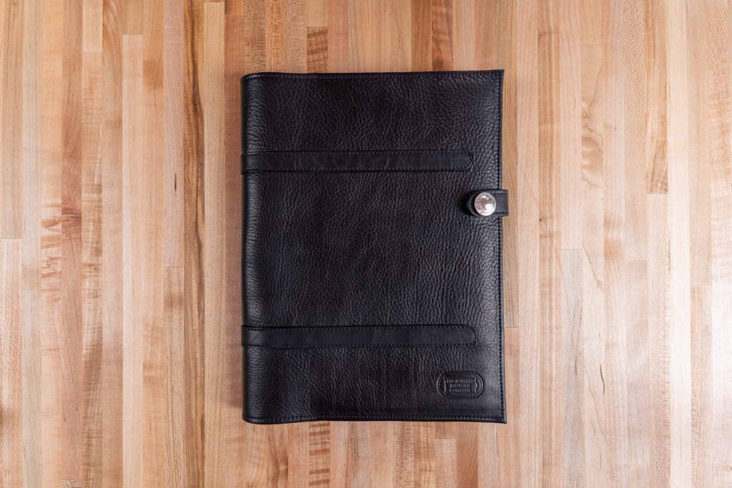 Black Leather Legal Pad Portfolio - Front - Made in USA