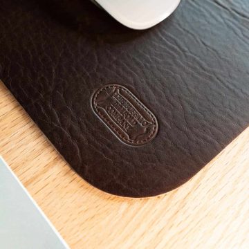 Brown Leather Mouse Pad - Made In Usa