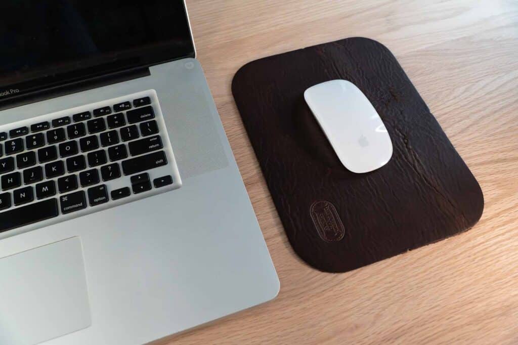 Leather Mouse Pad - Brown - Made in USA