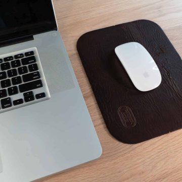 Leather Mouse Pad - Brown - Made In Usa