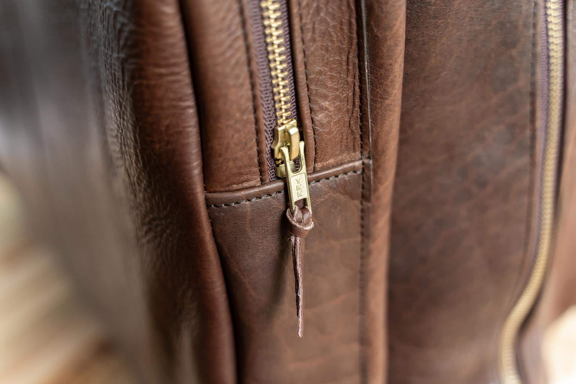 2 Pieces - Vintage Leather Zipper Pull available in several styles, with  stitching, rivets or plain