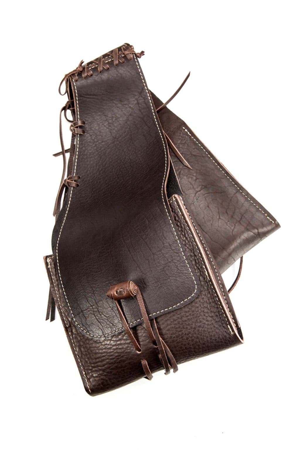 Brown Leather Horse Saddlebags - Made in USA