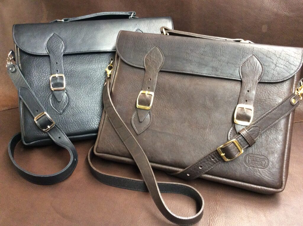 Leather Attache Case - Shoulder Strap - Mens - Buffalo Billfold Company