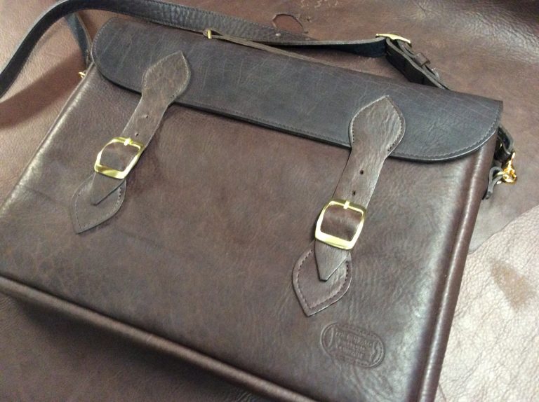 Leather Attache Case - Shoulder Strap - Mens - Buffalo Billfold Company
