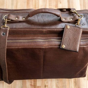 Natural Brown American Bison Leather