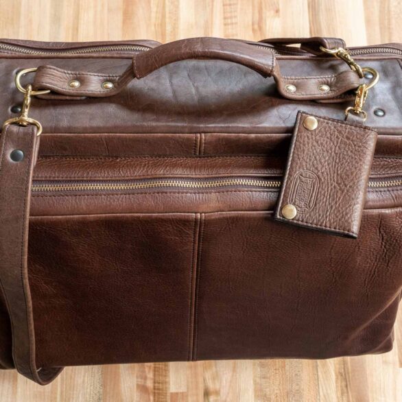 Natural Brown American Bison Leather