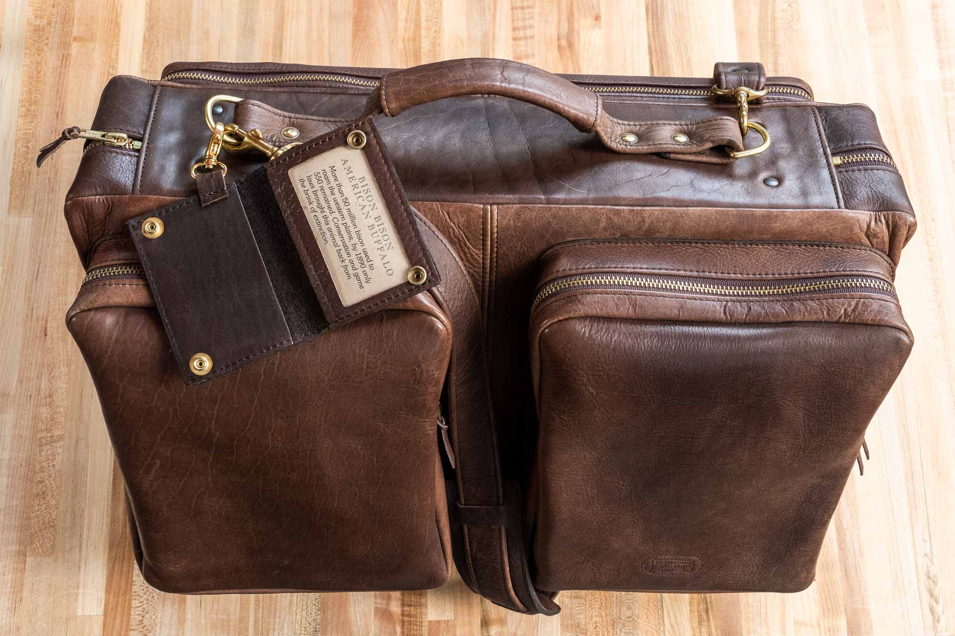 Tradition form Boil Leather Flight Bag - Made in USA | Buffalo Billfold Company