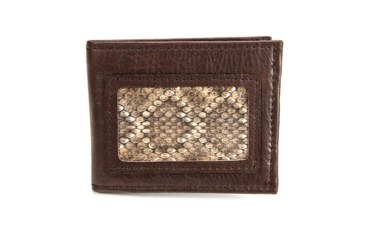 Rattlesnake Skin Wallet Made in USA Buffalo Billfold Company