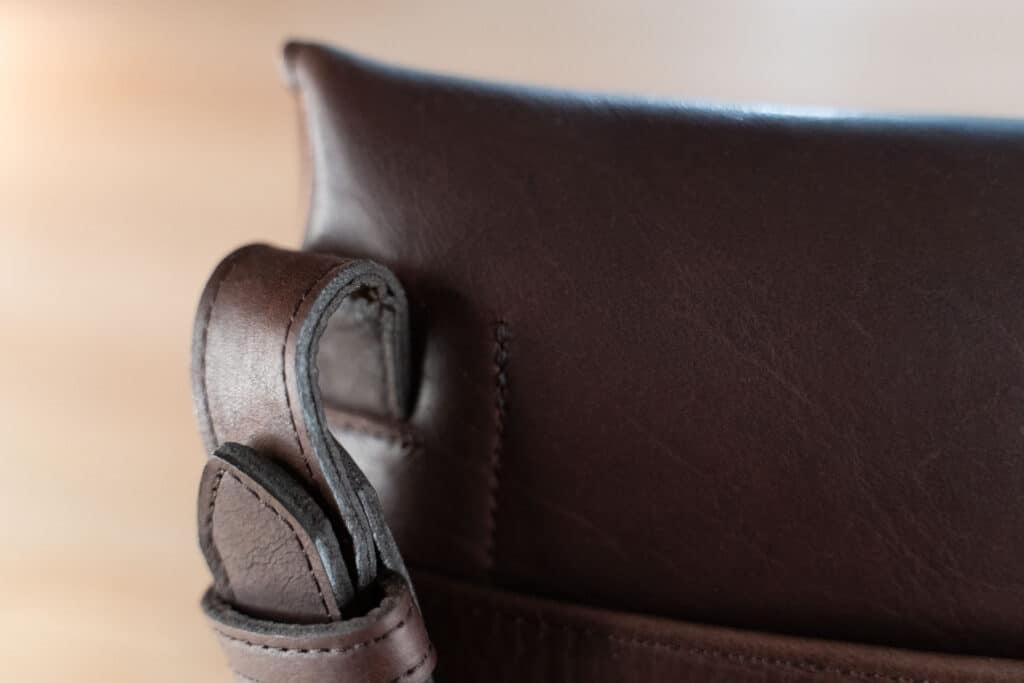 Slim Design with Crossbody Brown Leather Strap