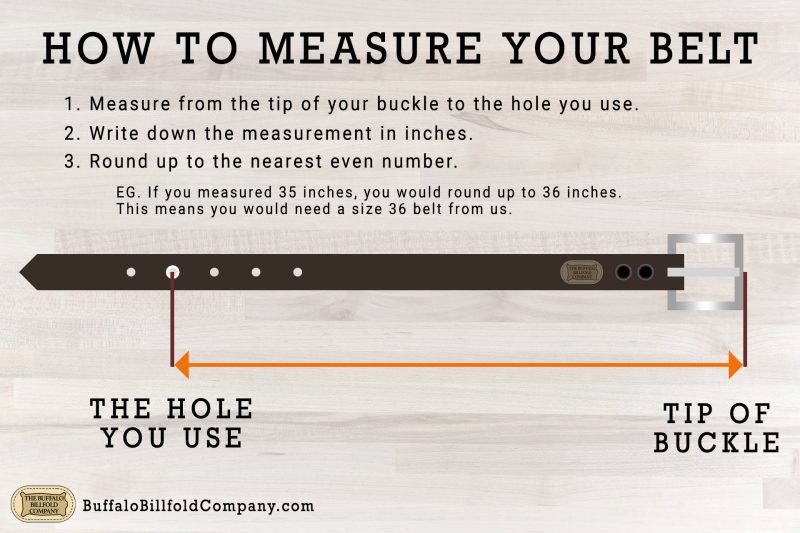 Learn how to measure a belt correctly Buffalo Billfold Company