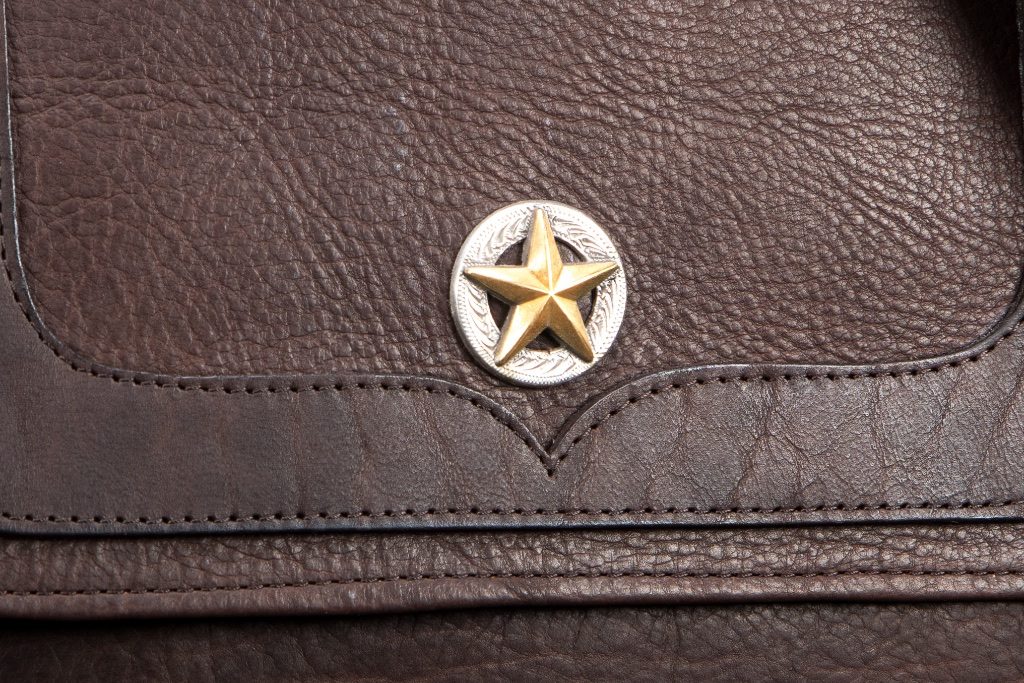 Texas Star Trim Style Purse - Buffalo Leather - Made In America
