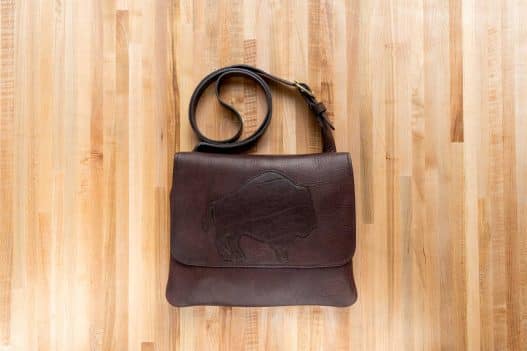 Trim Style Purse with Buffalo Applique - Made in USA