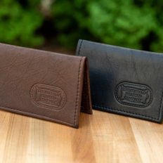 Leather Card Case - Brown or Black Buffalo Leather - Made in USA