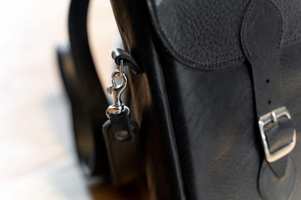 Leather Attache Case - Nickel Plated Brass Clips Leather Attache Case - Nickel Plated Brass Clips