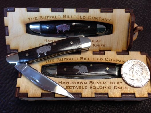 Pocket Knife Sterling Silver Inlay - Buffalo Billfold Company