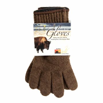 American Bison Wool Gloves - Made In The Usa - Buffalo Billfold Company