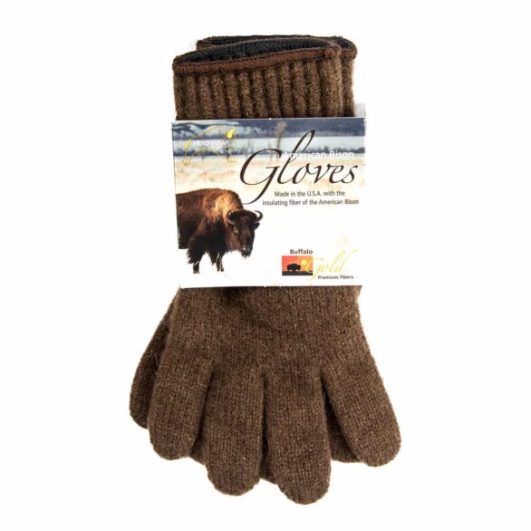American Bison Wool Gloves - Made in the USA - Buffalo Billfold Company