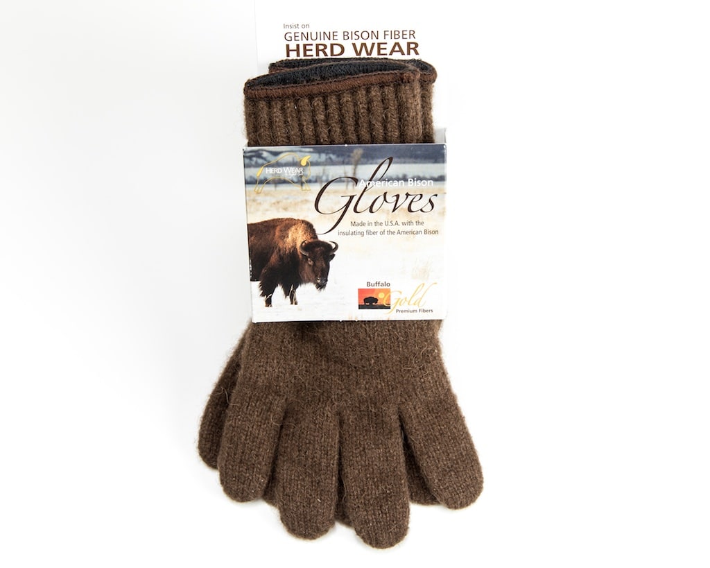 American Bison Wool Gloves - Made in the USA - Buffalo Billfold Company