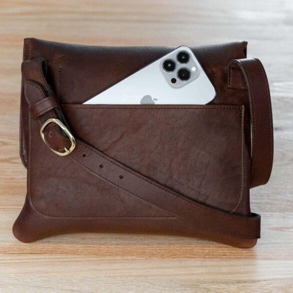 Leather-Horse-Purse-Raku-Pottery-Phone-Pocket