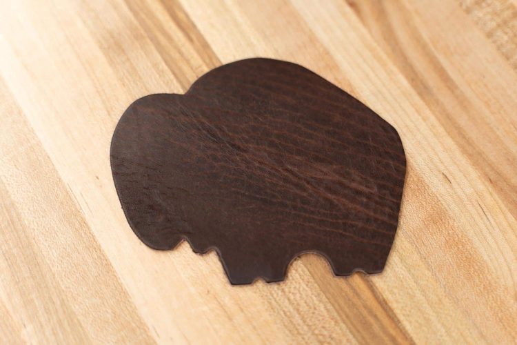 American Bison Leather Coasters - Made in USA