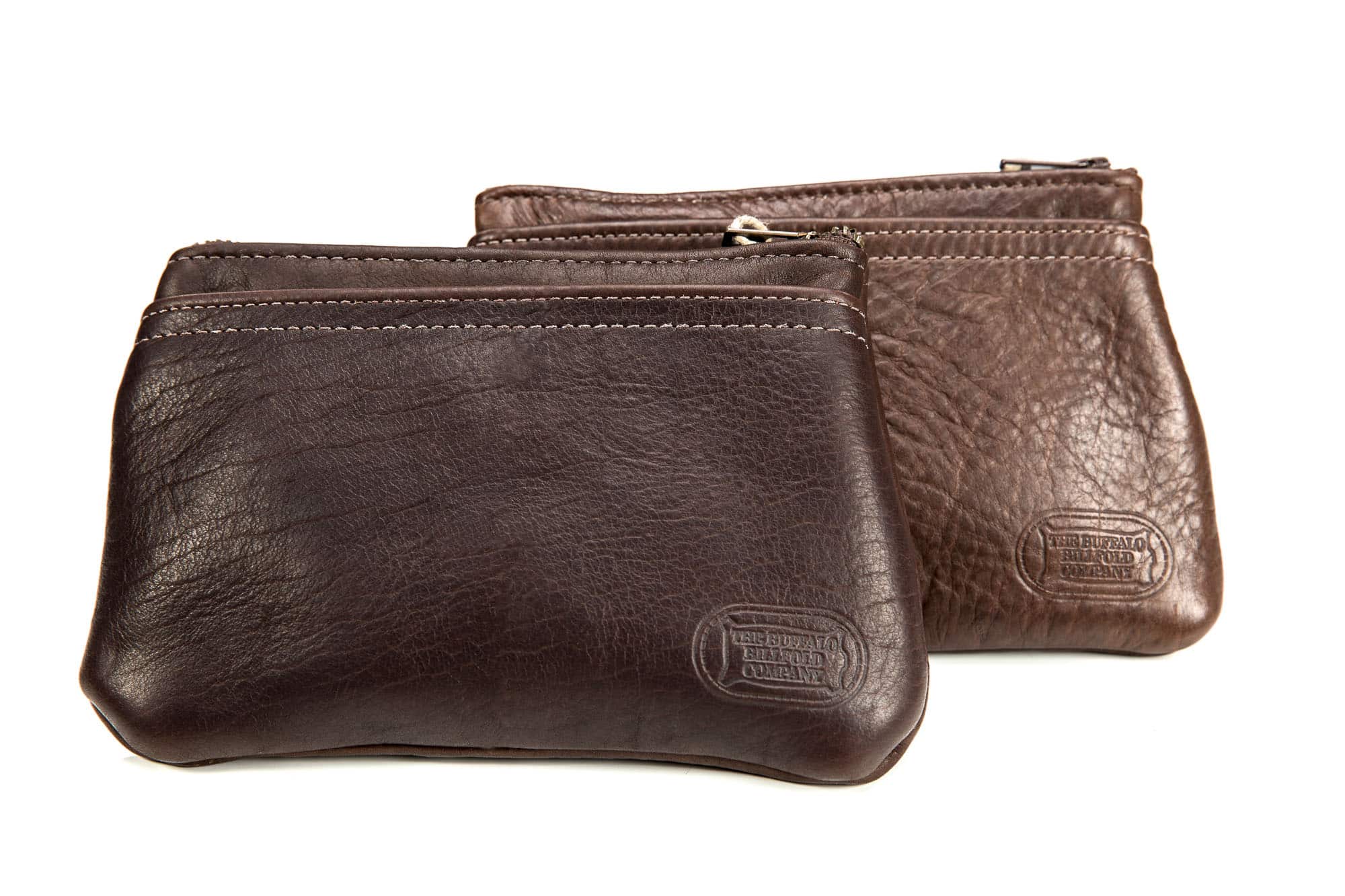 Zipper Clutch Purse Handmade from Full Grain Leather Made in USA