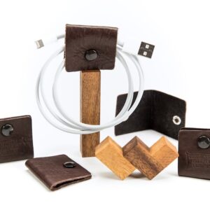 Buffalo Leather Cable Wranglers - Leather Cable Wraps - Made in the USA - Buffalo Billfold Company