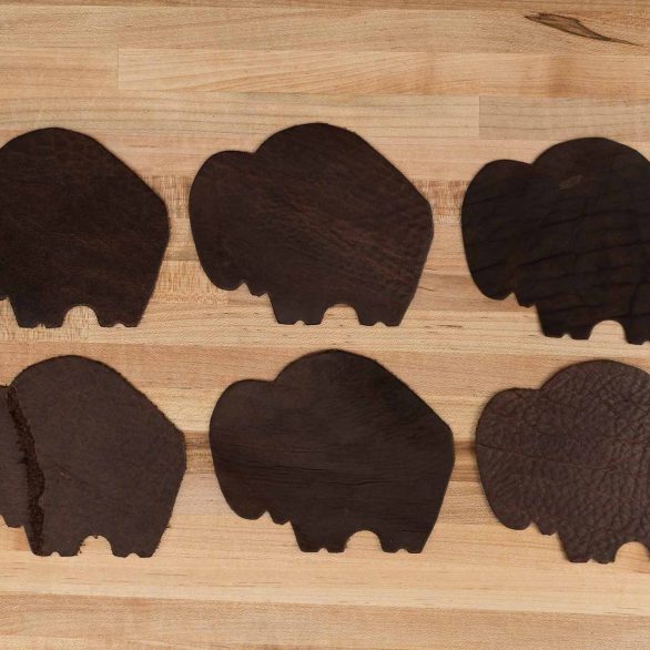 Handmade Buffalo Leather Coasters - Made in USA