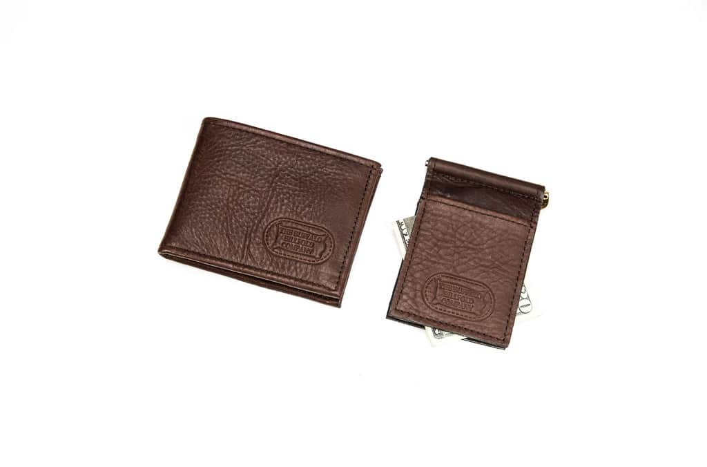 Leather Money Clip Wallet with Custom Logo – Buffalo Billfold Company