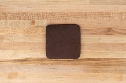 Square Leather Coasters - Made in USA