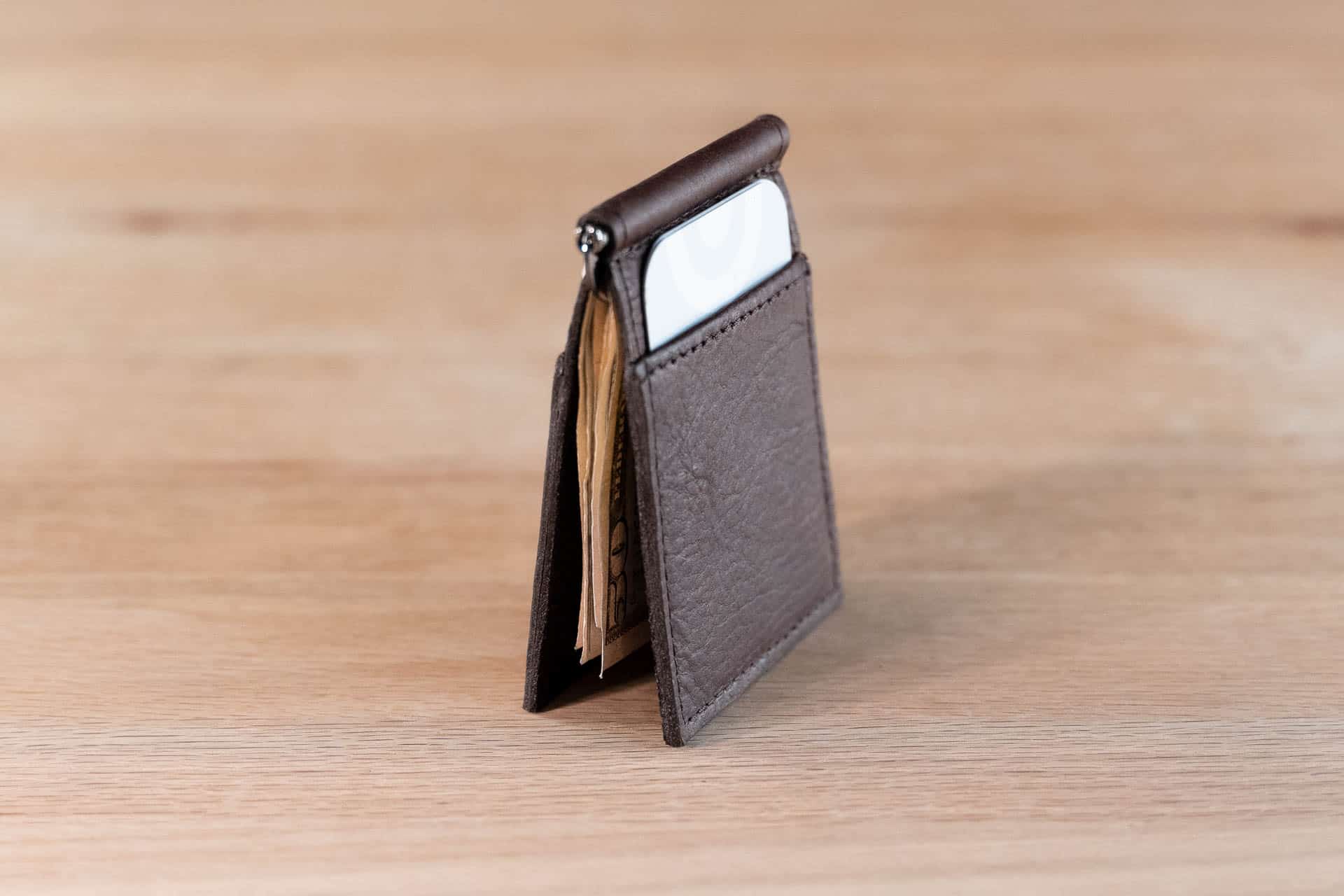 Overland Leather Challenge Coin Money Clip Wallet 