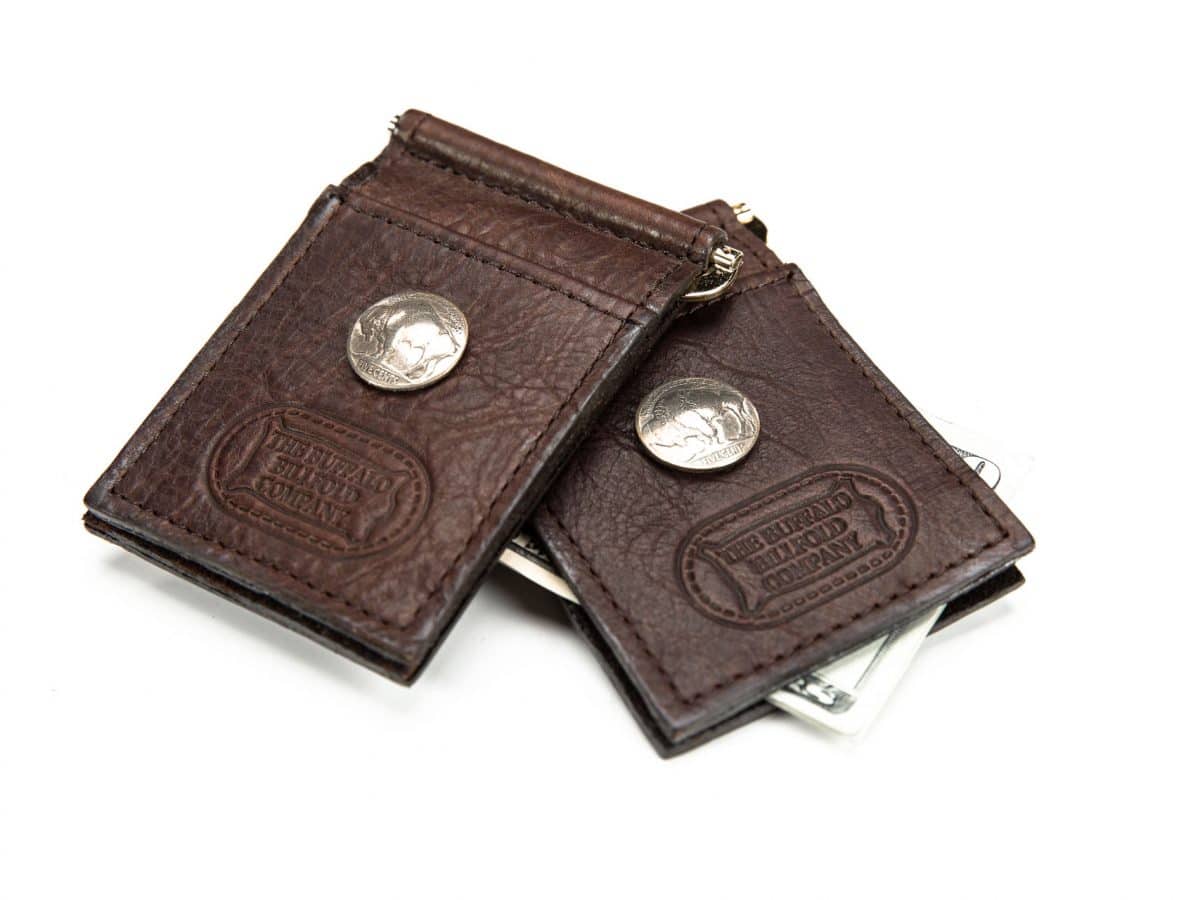 Mac Douglas Duroc Buffle Nickel wallet with clasp change purse 
