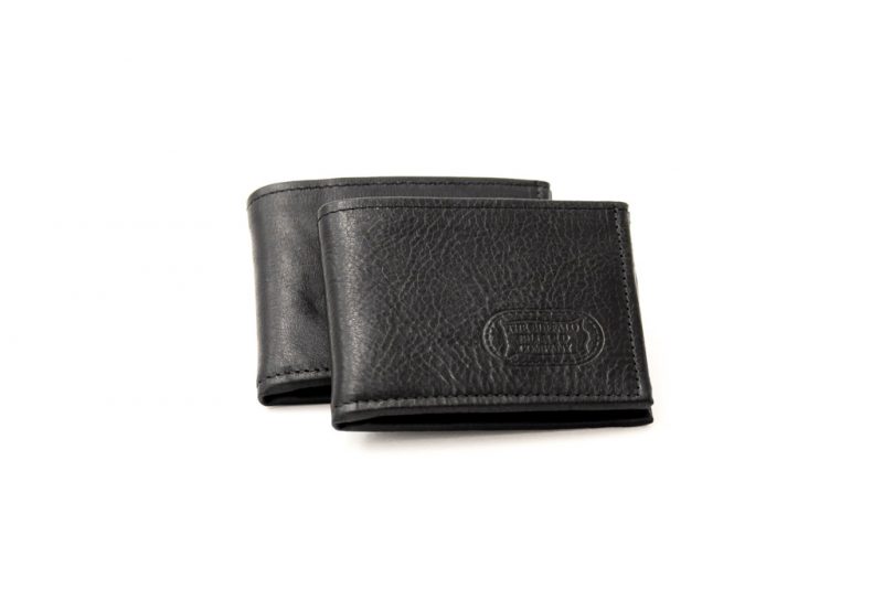 Black Buffalo Leather Wallet Military Grade Wallet Made in USA