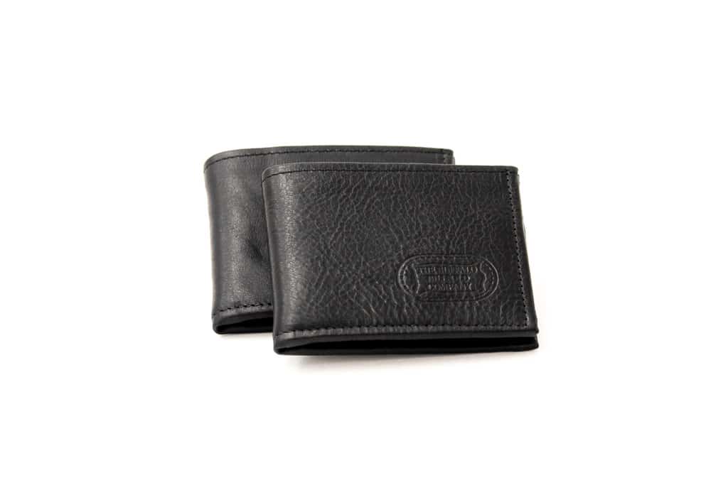 Black Buffalo Leather Wallet - Military Grade Wallet - Made in USA