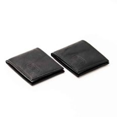 Personalised Handmade Black Buffalo Leather Wallet Custom 