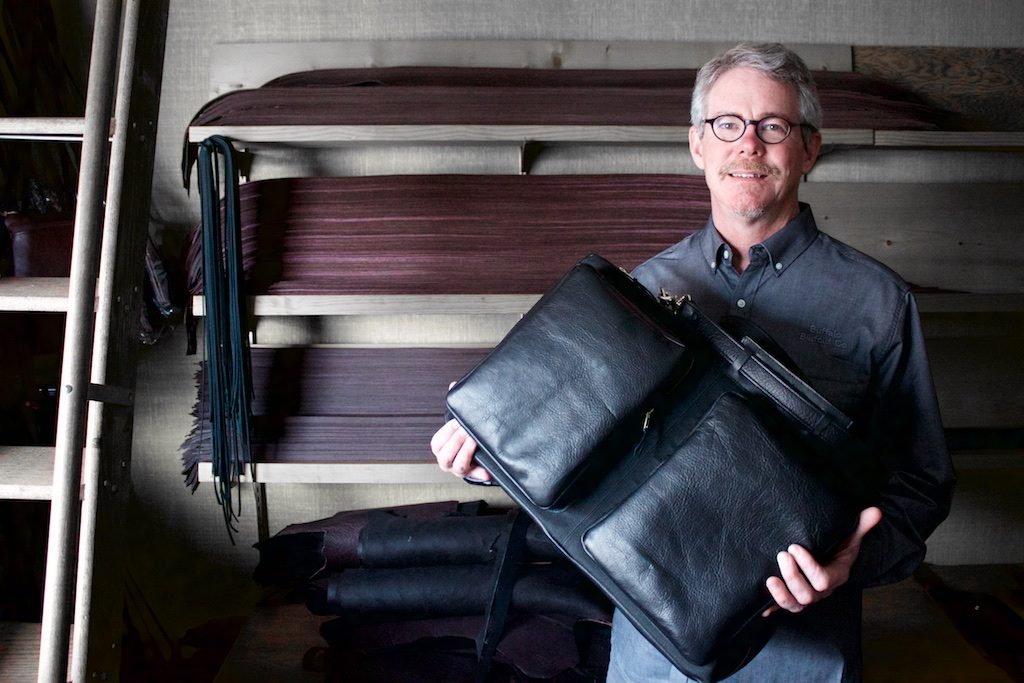 Black Leather Carry On Bag - Buffalo Leather - Made In USA - Buffalo Billfold Company
